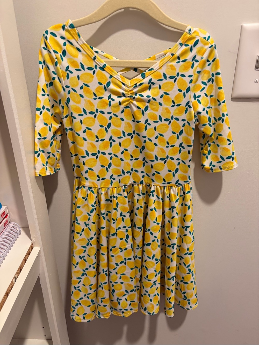 Lemon Twirl Dress 3/4